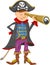 Funny pirate cartoon illustration