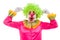 Funny playful clown