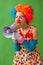 Funny playful clown