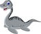 Funny plesiosaurus cartoon