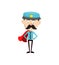 Funny Policeman Cop - In Super Hero Costume