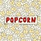 Funny popcorn seamless pattern