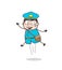 Funny Postman Character Jumping in Excitement