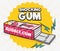 Funny Prank of Shocking Gum for April Fools\' Day, Vector Illustration