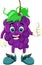 Funny Purple Grape Cartoon