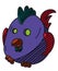 funny purple rooster