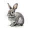 Funny Rabbit Full Body Illustration. Generative AI