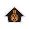 Funny rabbit house home icon logo