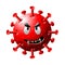 Funny red coronavirus molecule isolated