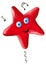Funny red singing star