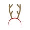 Funny reindeer antler headband hair hoop Christmas costumes accessory for Christmas party props isolated on white background