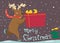 Funny reindeer Christmas card