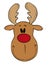 Funny reindeer face.