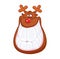 Funny reindeer smiling isolated