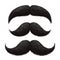 Funny retro hair mustaches vector set