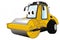 Funny road roller with footnote