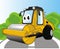 Funny road roller on outdoor