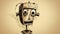 Funny Robot Face Drawing In Brian Kesinger Style