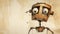 Funny Robot Face Drawing In The Style Of Brian Kesinger And Gabriel Pacheco