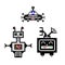 Funny robots - pixel art set