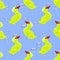 Funny Rubber Yellow Duck Seamless Pattern