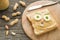 Funny Sandwich peanut butter as face