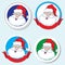 Funny santa head sticker