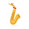 Funny Saxophone Musical Wind Instrument Cartoon Character Vector Illustration
