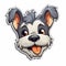 Funny Schnauzer Dog Head Stickers - Detailed, Layered, And Eye-catching