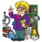 Funny scientist or inventor, Profesion ABC series