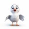 Funny Seagull Baby: A Cute 3d Pixar Style Cartoon Bird