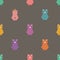 Funny Seamless Pattern With Pigs.