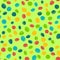 Funny Seamless Pattern with various colored Plums and Apricots.