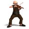 Funny senior plays the violin