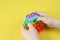 Funny silicone colorful anti stress pop it toy for child.