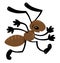 Funny small ant. Children illustration