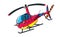 Funny small helicopter with eyes. Kids illustration