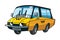 Funny small taxi car with eyes Vector illustration