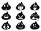 Funny smiley shit face icons