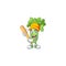 Funny smiling celery plant cartoon mascot with baseball