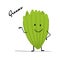 Funny smiling chinese cabbage, character for your design