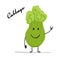 Funny smiling chinese cabbage, character for your design