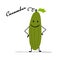 Funny smiling cucumber, character for your design