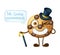 Funny smiling Mr Cookie character choc chip cookie