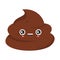 Funny smiling poop character isolated. Stinky poo