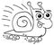 Funny snail coloring pages