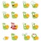 Funny snail emoticons set