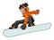 Funny snowboarder