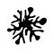 Funny snowflake of marker pen in childlike naive scribble art.