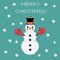 Funny Snowman happy Merry christmas and happy new year . Vector illustration